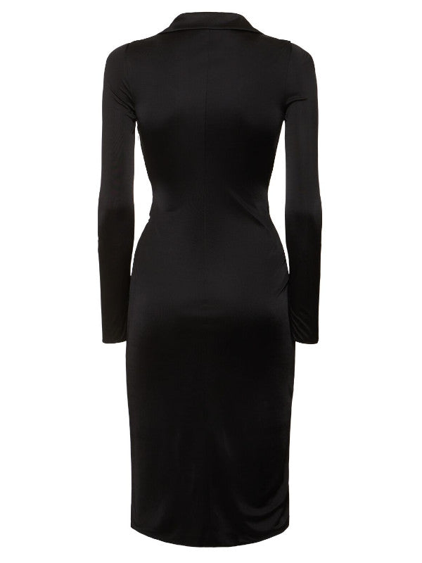 stretch crepe jersey mini dress