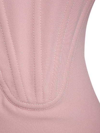 Satin Bustier Mini Dress