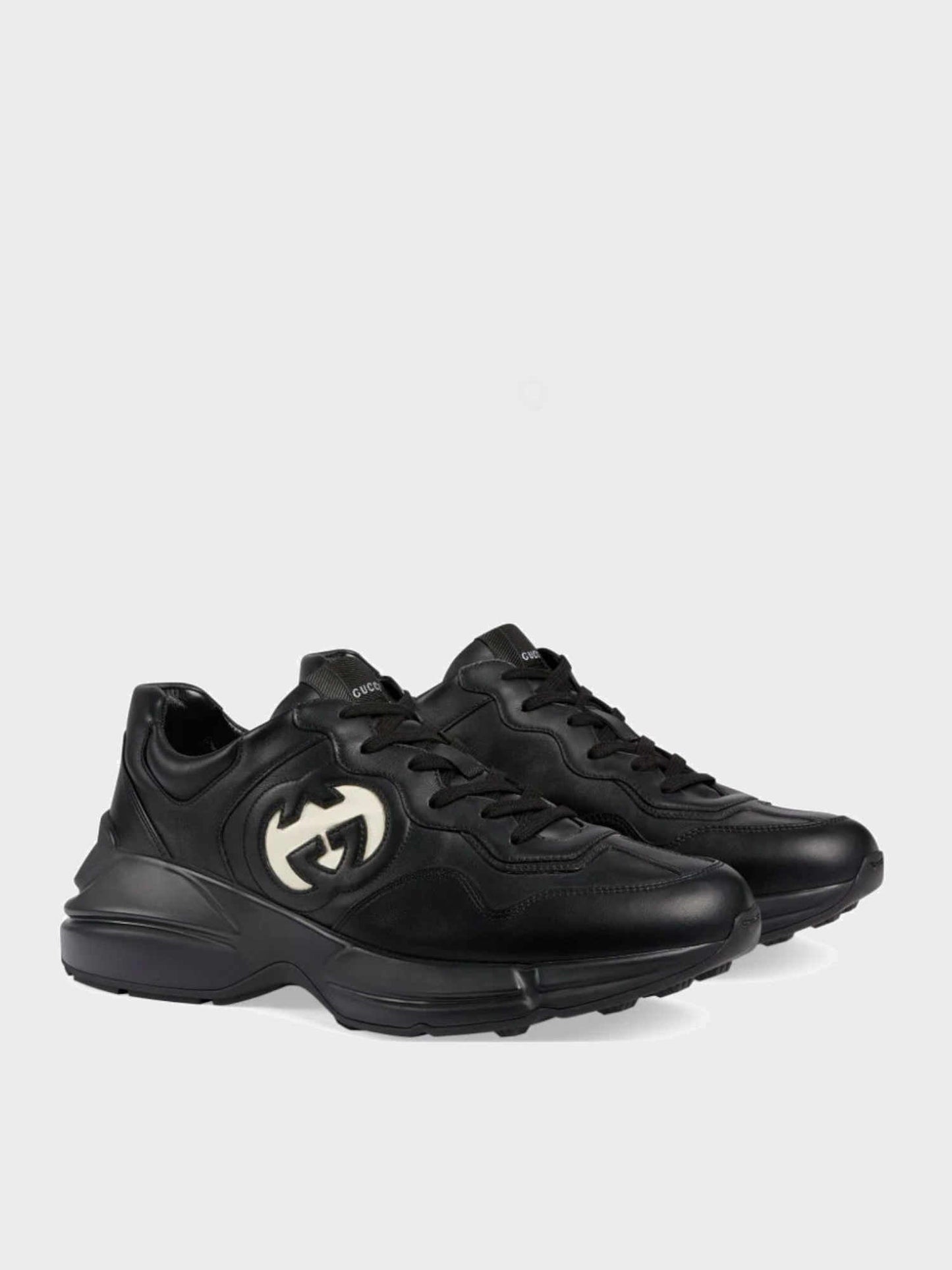 black rhyton sneakers