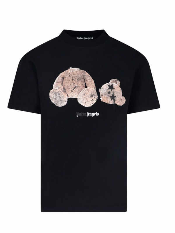 palm angels bear motif print t-shirt