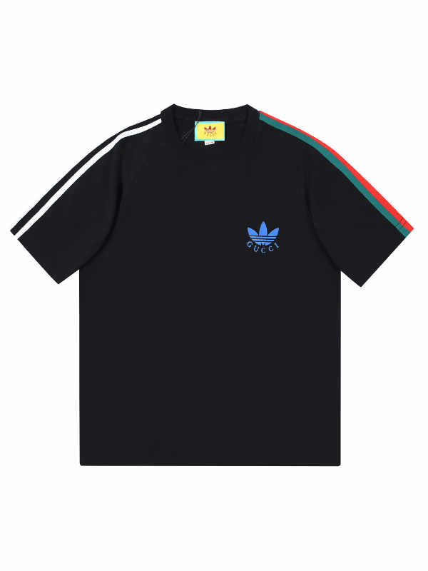 adidas x gucci trefoil print t-shirt
