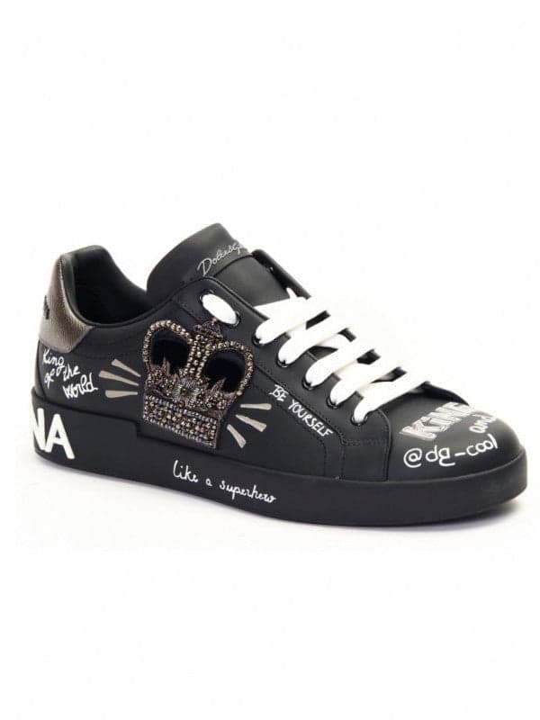 13_521c06d9-5f3a-40ad-92eb-fb423868045a Crown Embellished Graffiti Sneakers - Image 1