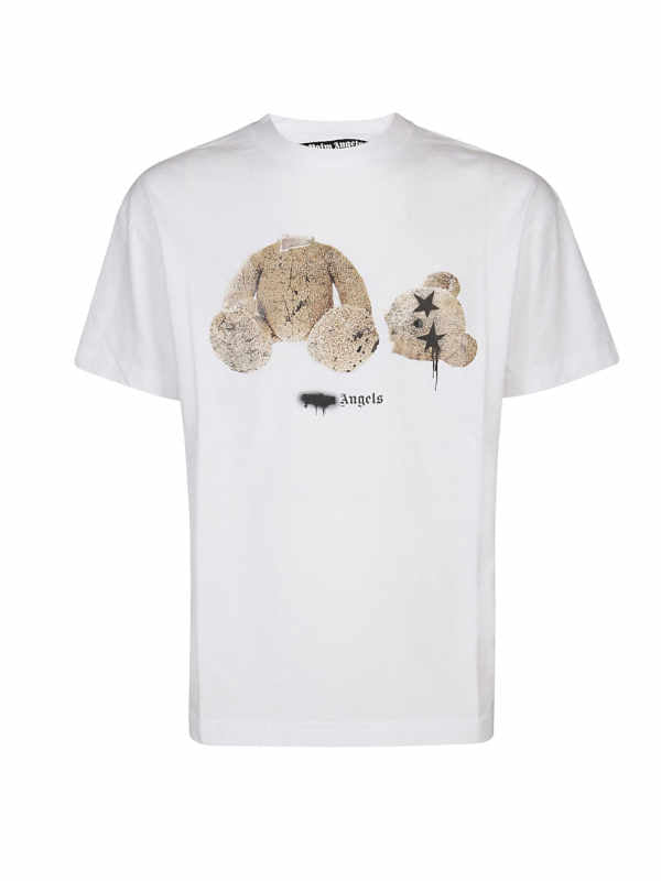 54edde71798b5692356aa2eb5e56fb3e Palm Angels Bear Motif Print T-Shirt - Image 1