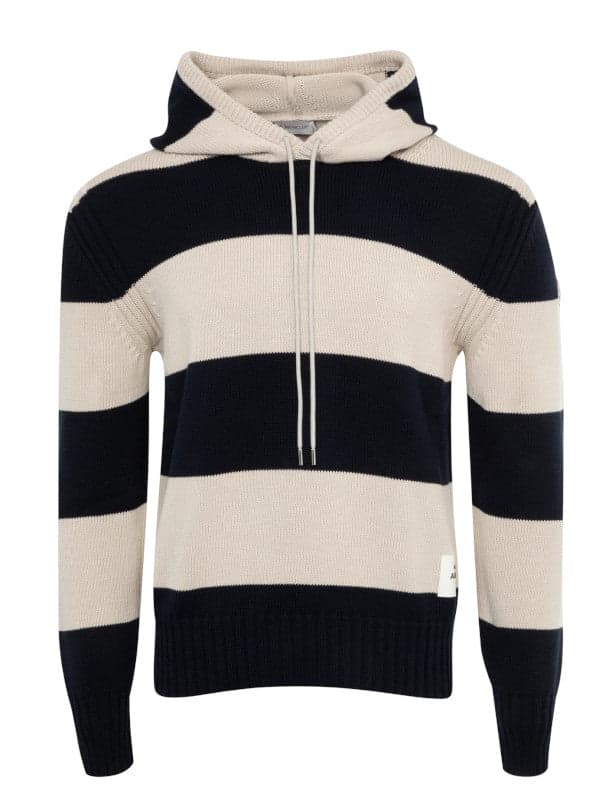 75 Striped Knit Hoodie - Image 1