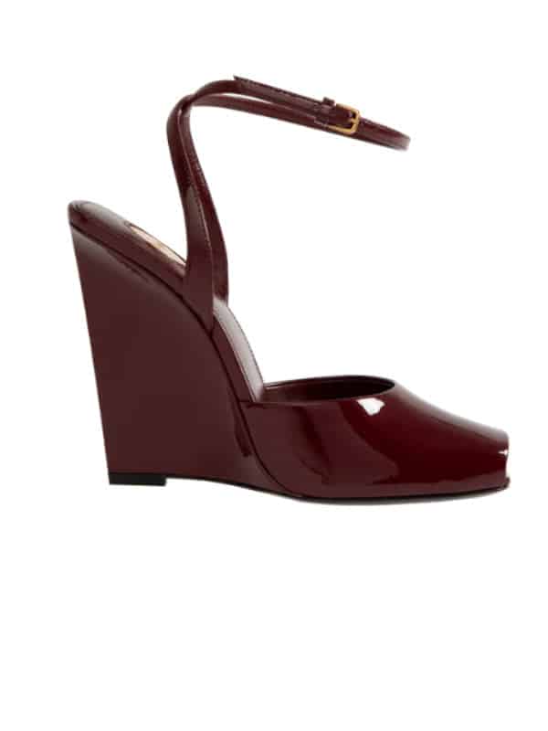 90_6e28fdbf-7ce4-4112-ae6a-65debec0f430 La Scandale Patent Wedges - Image 1