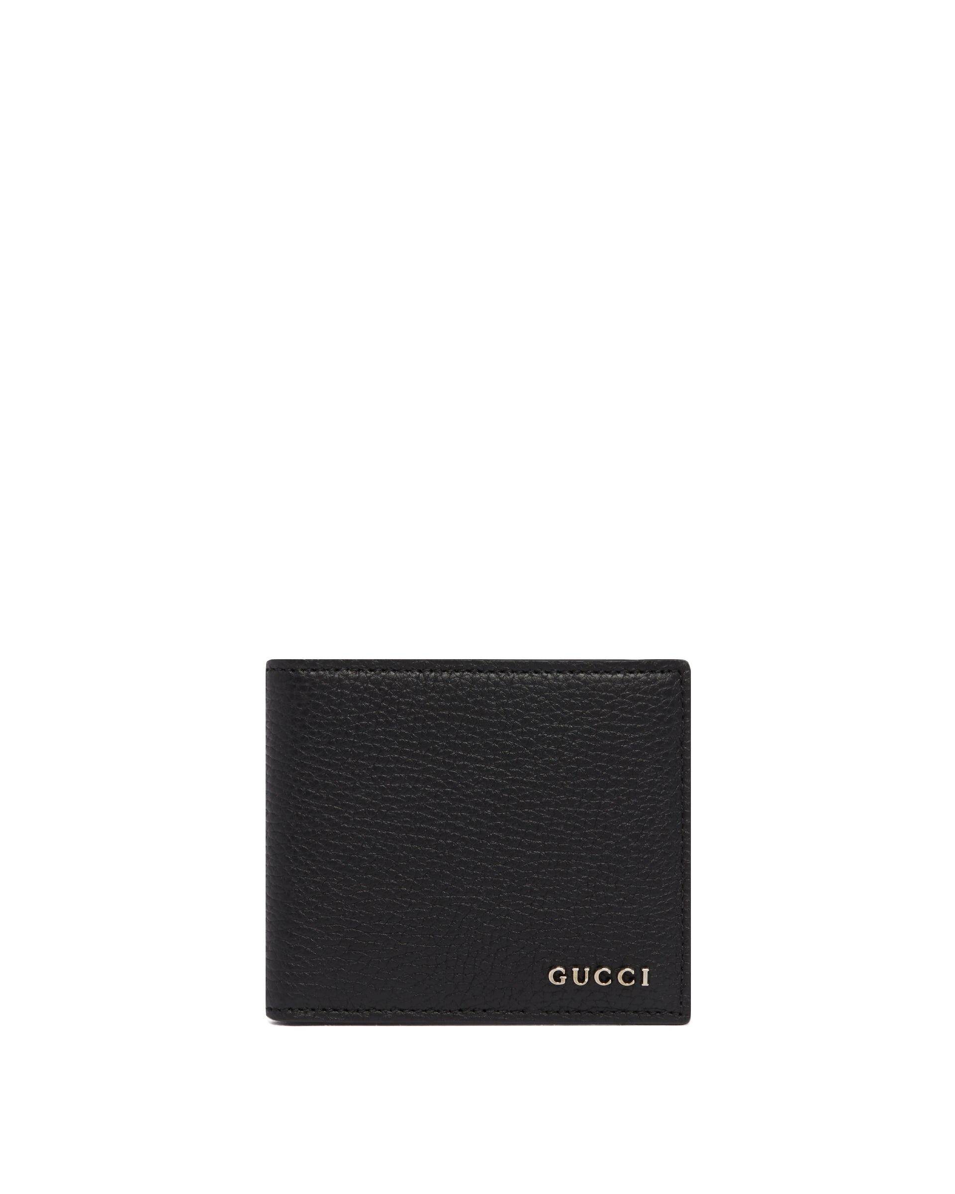 FW24-25-gucci-771148AABXM1000 Black Bi-fold Logo Wallet - Image 1