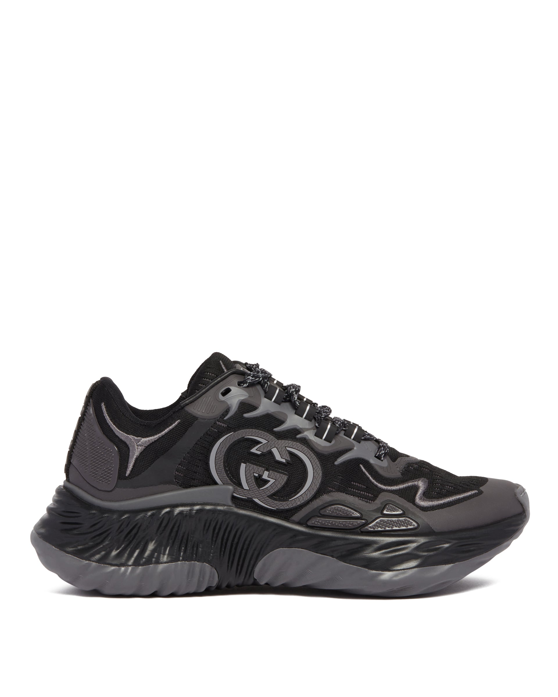 FW24-25-gucci-787645FADF31058 Black Ripple Sneakers - Image 1