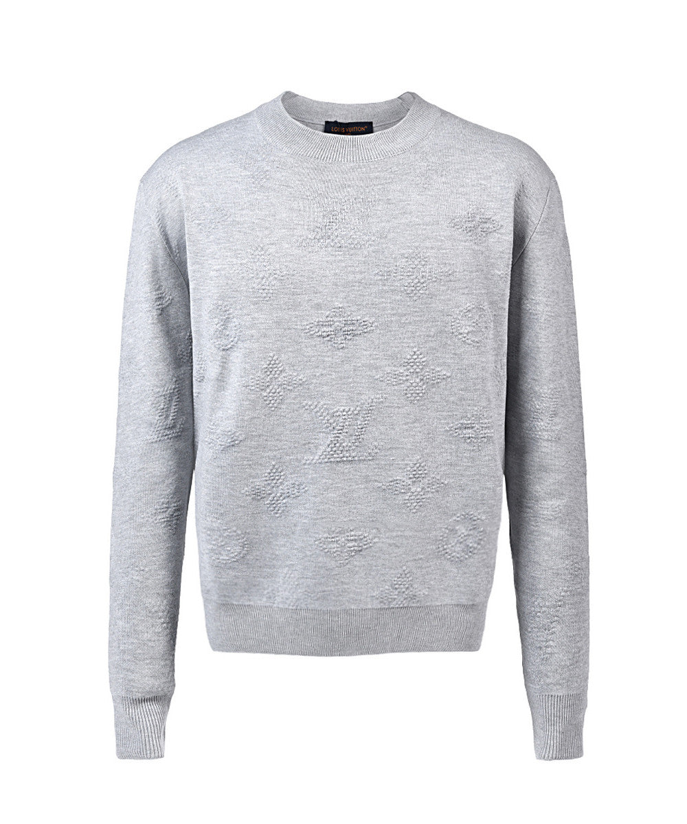 7fbf82e1 Luxury Monogram Jacquard Cashmere Sweater - Image 1