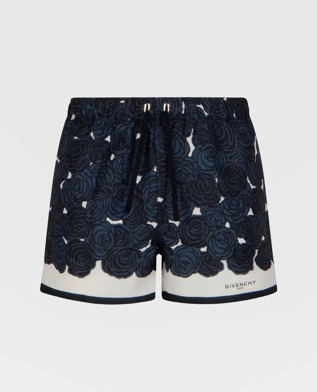 77 Rose Print Silk Bermuda Shorts - Image 1